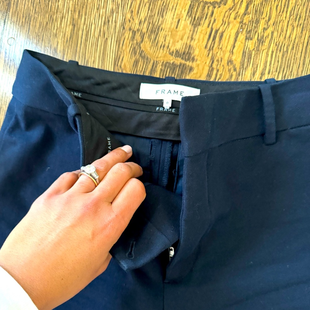 FRAME wide leg blue pants